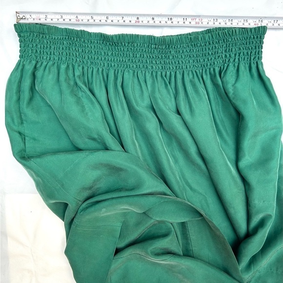 TALBOT green silk skirt size medium - Picture 6 of 10
